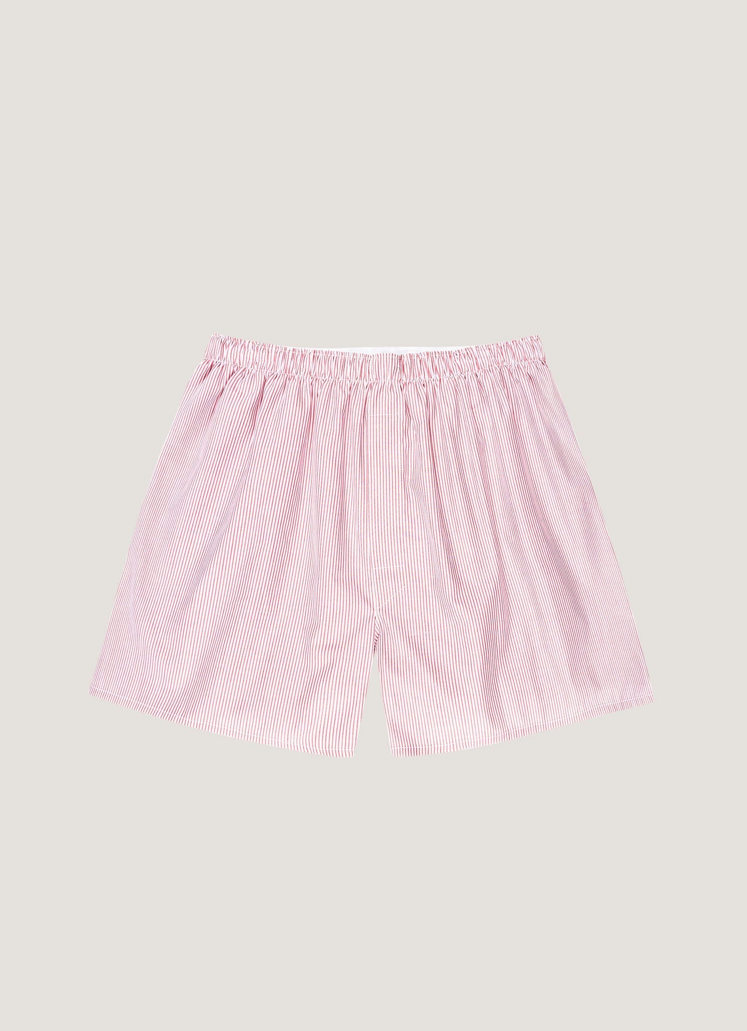 Men's Classic Boxer Shorts in White/Red/Navy Pinstripe