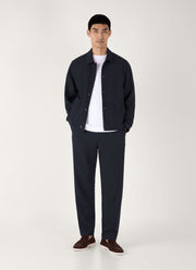 Men's Seersucker Jacket in Navy