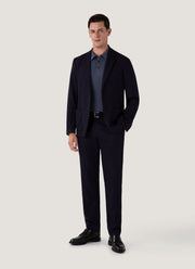 Men's Sea Island Cotton Polo Shirt in Slate Blue