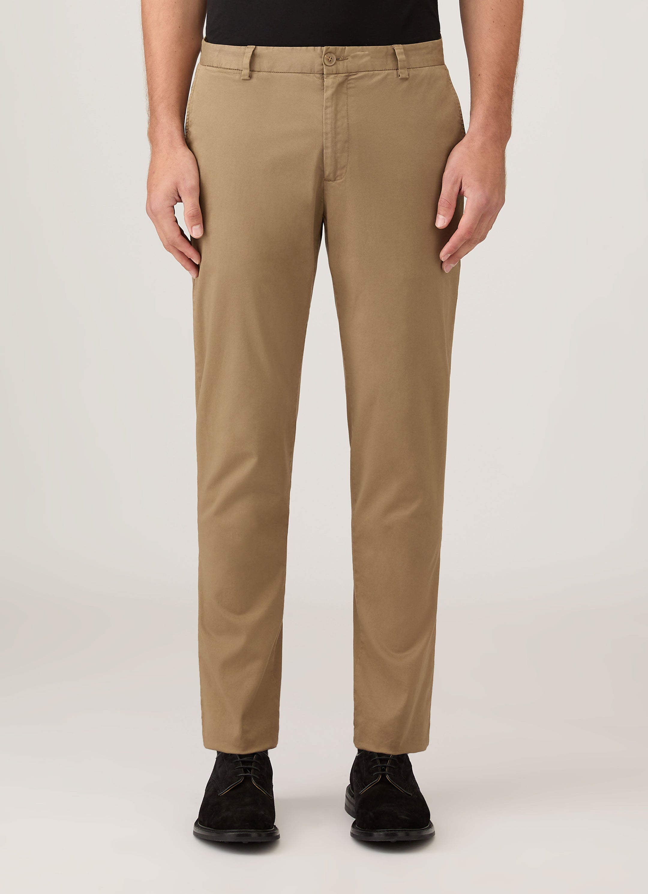 Men's Slim Fit Chino in Dark Stone