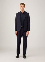 Men's Lightweight Travel Wool Trouser in Navy