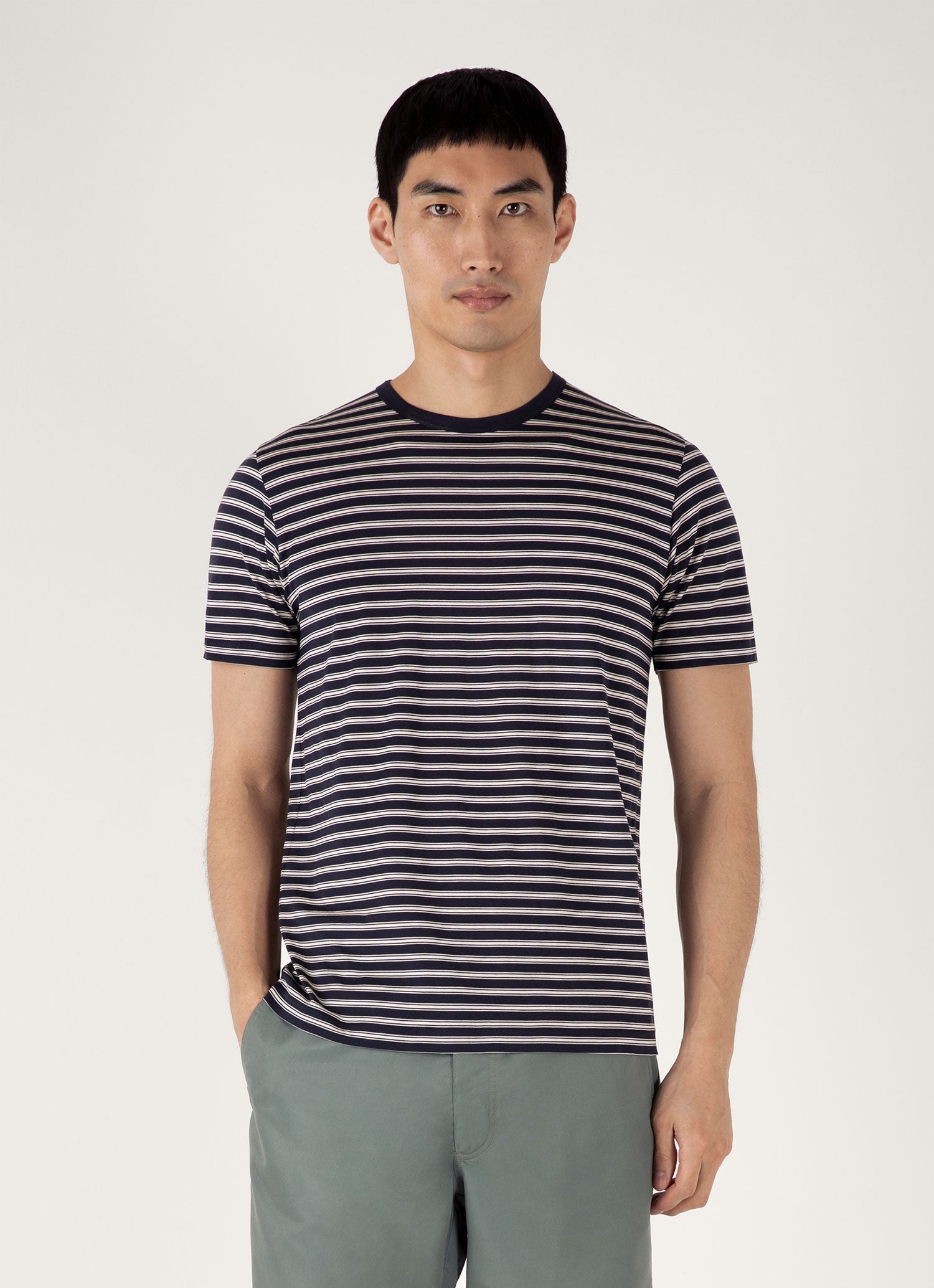 Men's Classic T-shirt in Navy/Undyed