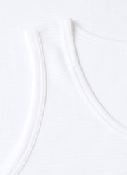 Men's Cellular Cotton Underwear Vest in White
