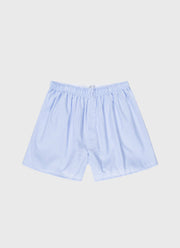 Men's Classic Boxer Short in Light Blue Micro Gingham