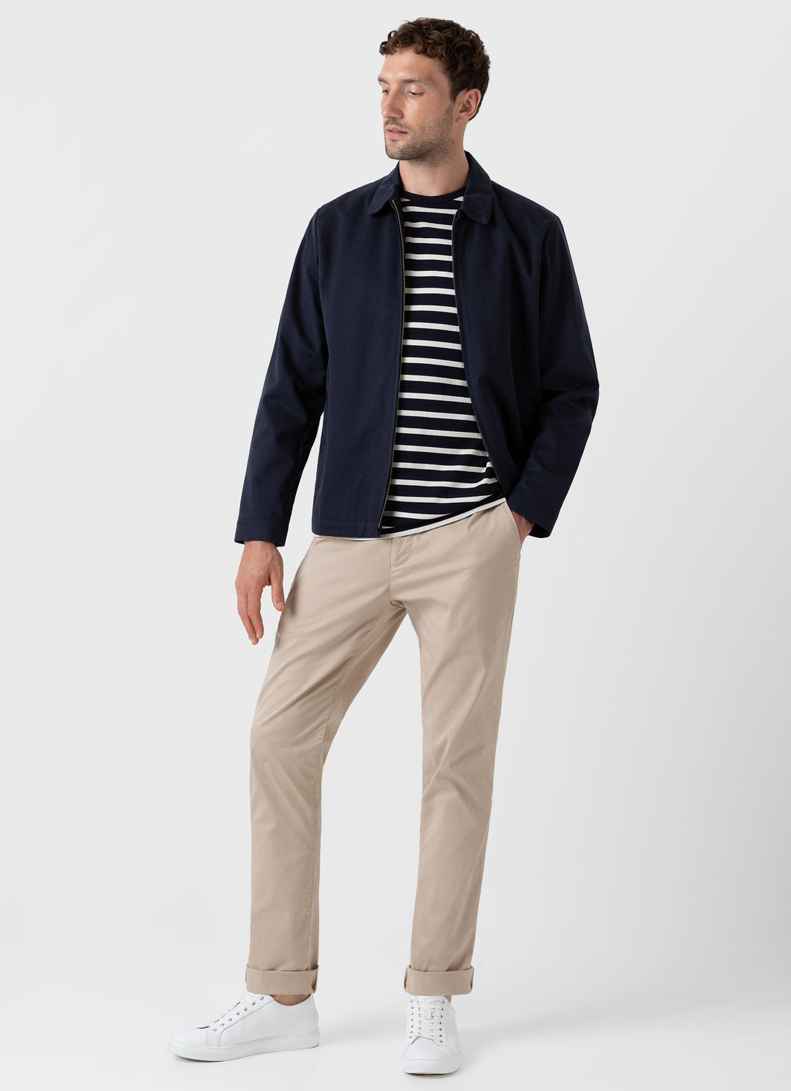 Cotton Harrington Jacket - Navy