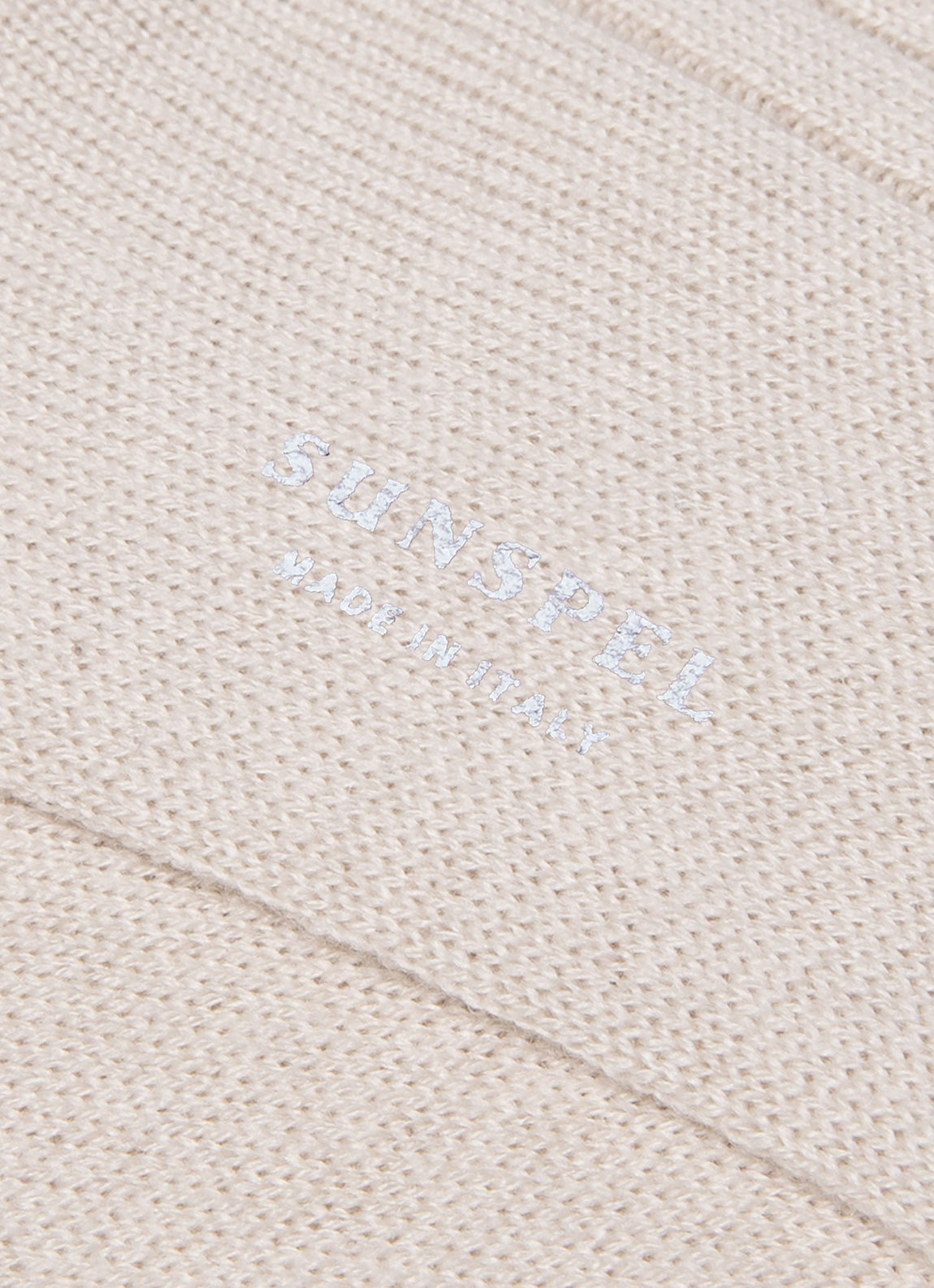 Men's Cashmere Ribbed Socks in Natural