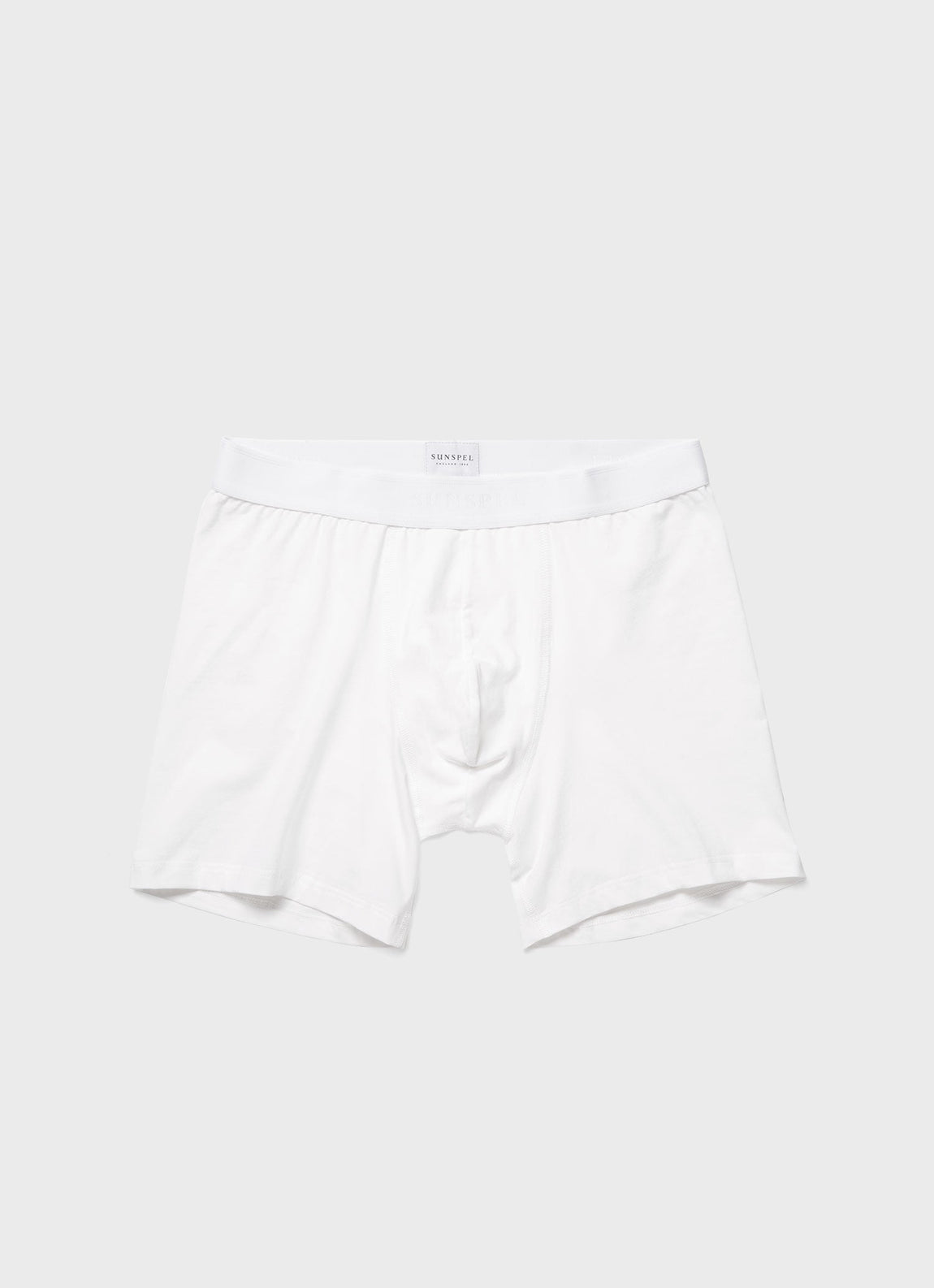 Men's Stretch Cotton Boxer Briefs in White
