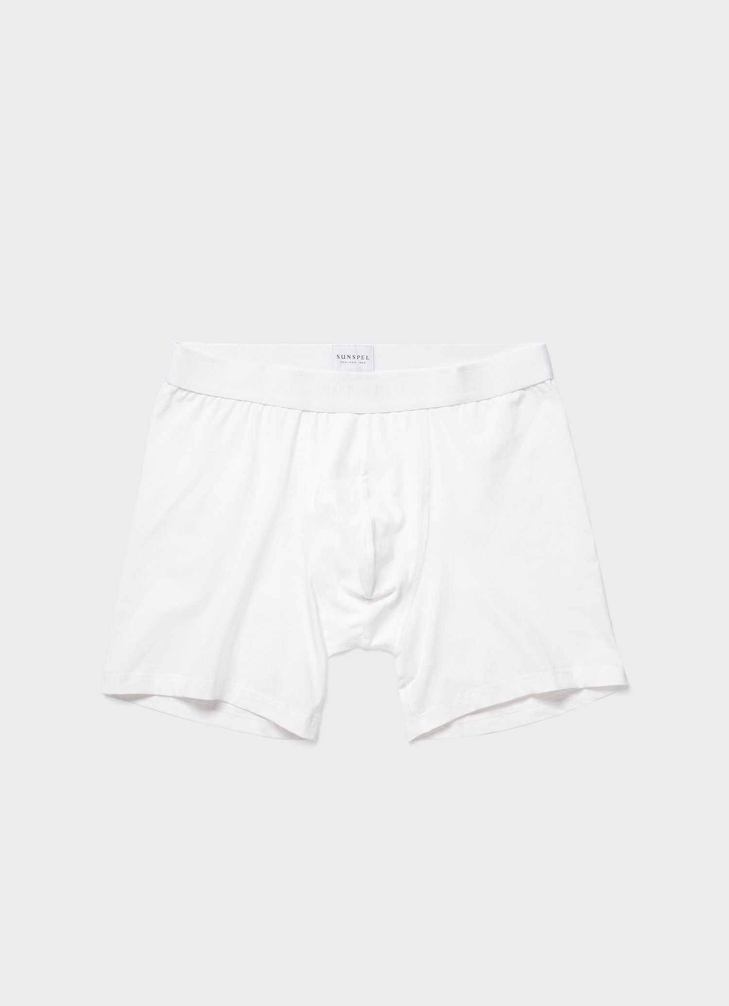Men's Stretch Cotton Boxer Briefs in White