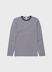 Men's Classic Long Sleeve T-shirt in Navy/White English Stripe