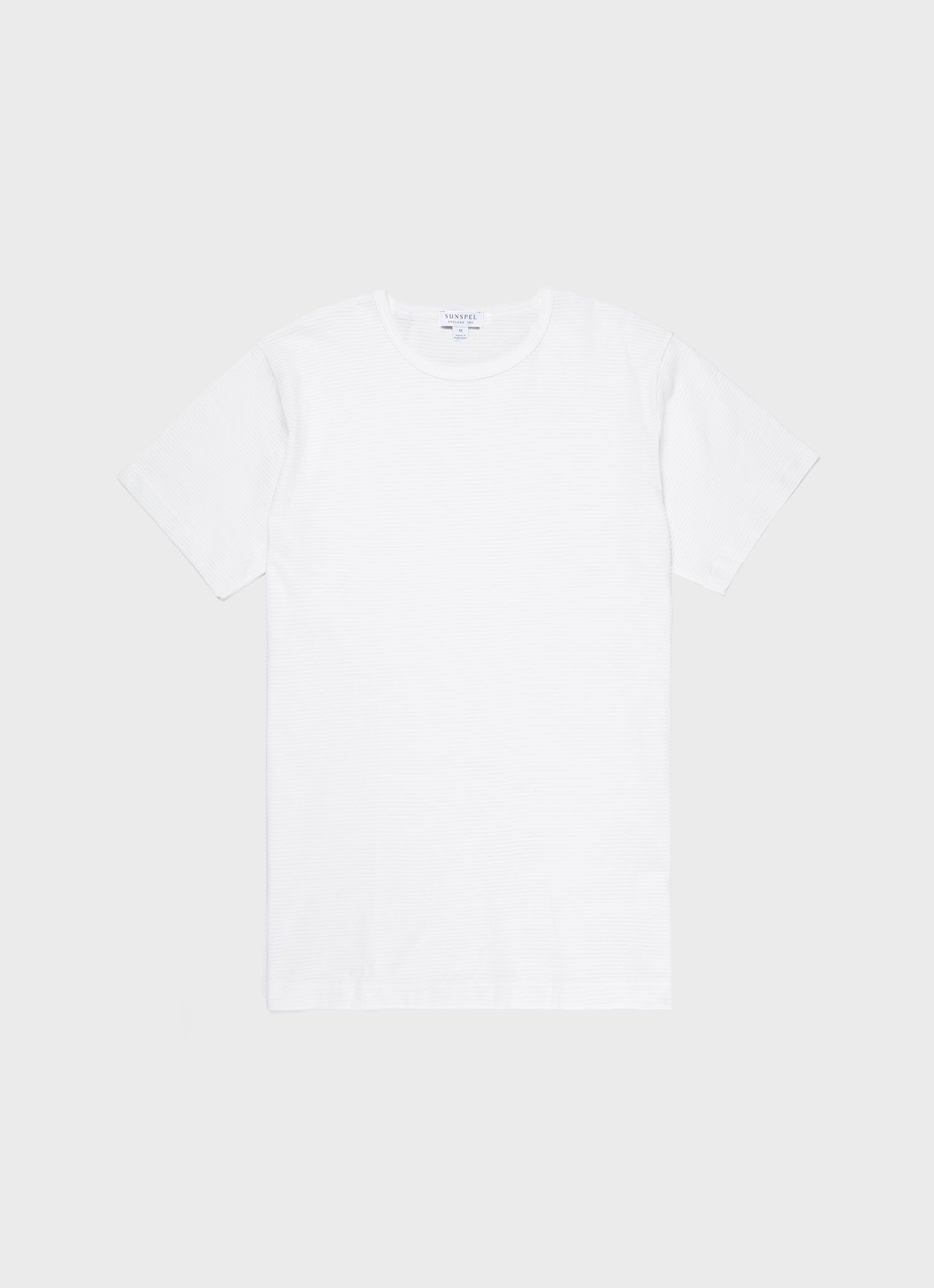 Men's Cellular Cotton Underwear T-shirt in White