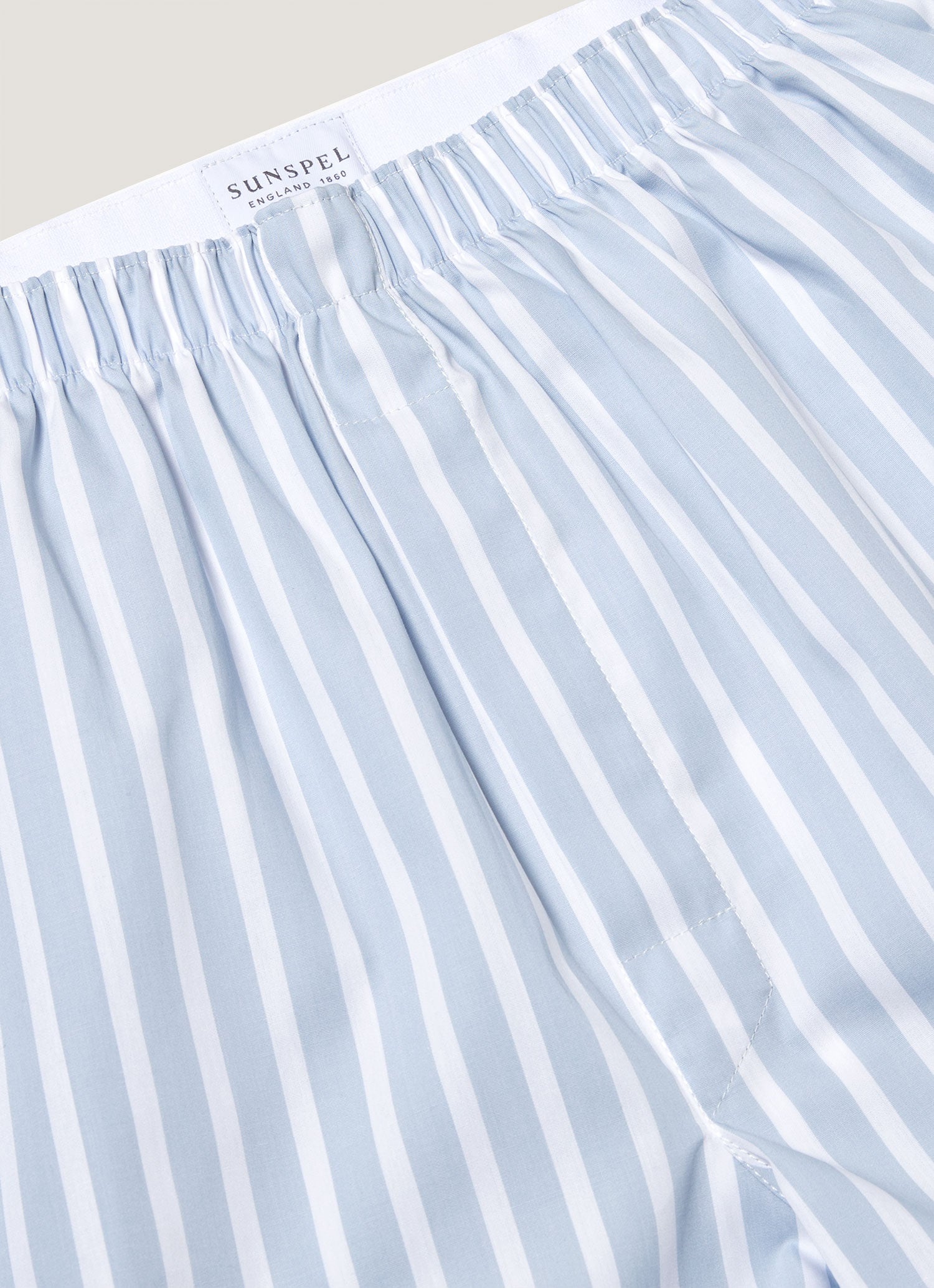 Men's Classic Boxer Shorts in Sky Blue/White