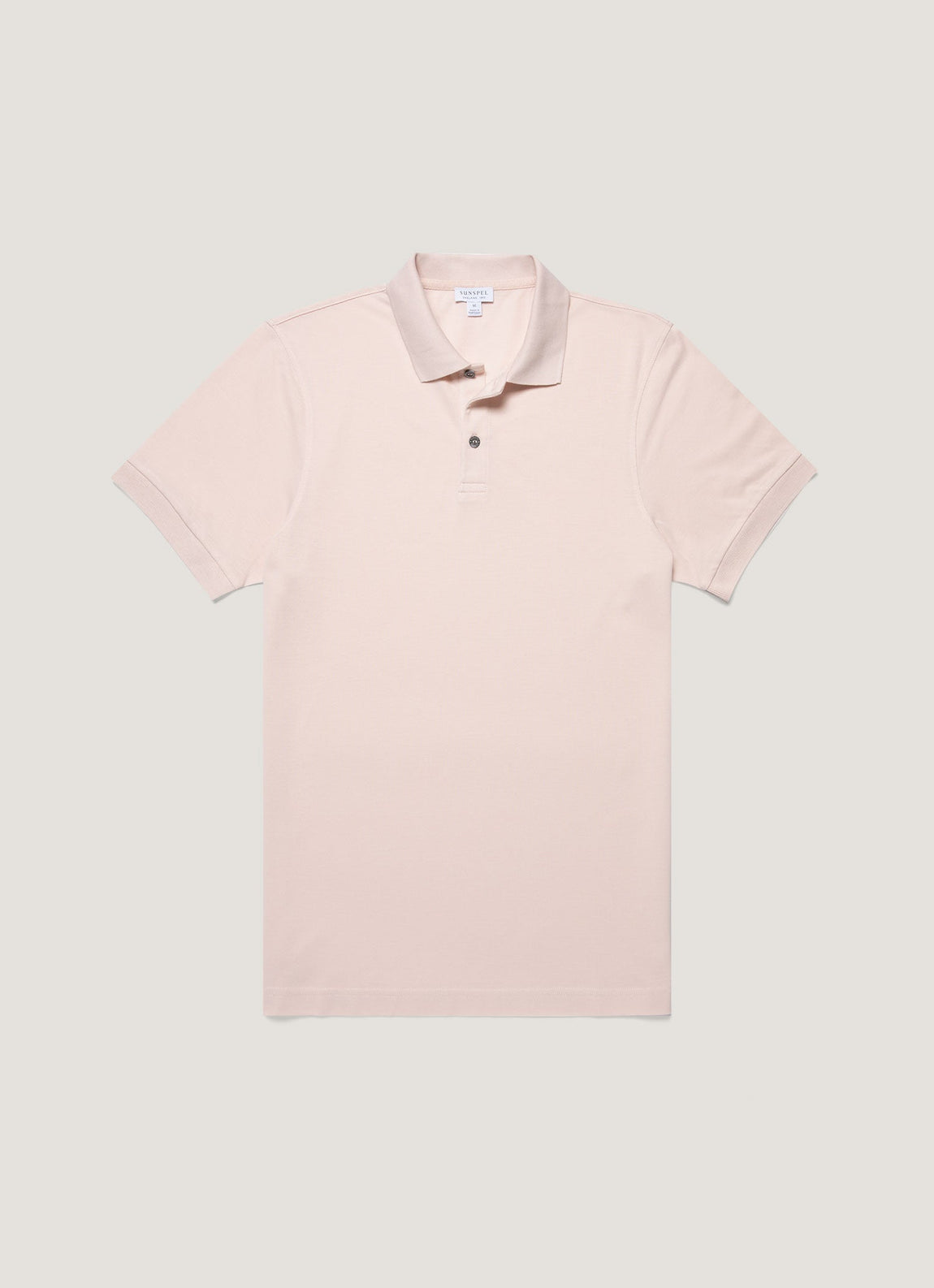 Men's Piqué Polo Shirt in Pastel Pink