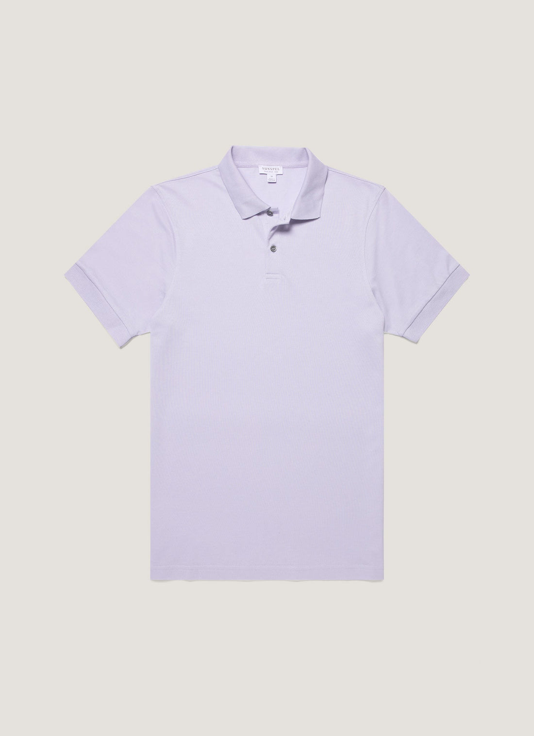 Men's Piqué Polo Shirt in Pale Lilac