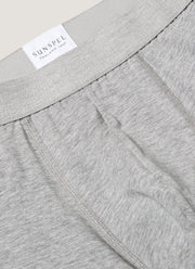 Men's Stretch Cotton Trunks in Grey Melange