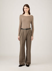 Women's Stretch Cotton Scoop Back Top in Cedar