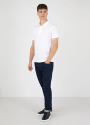 Men's Jersey Classic Polo Shirt in White