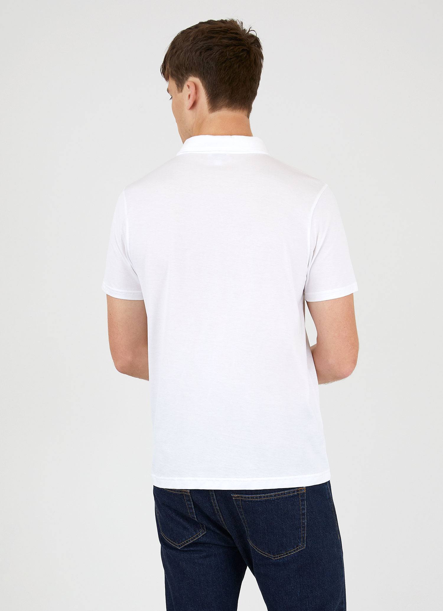 Men's Jersey Classic Polo Shirt in White