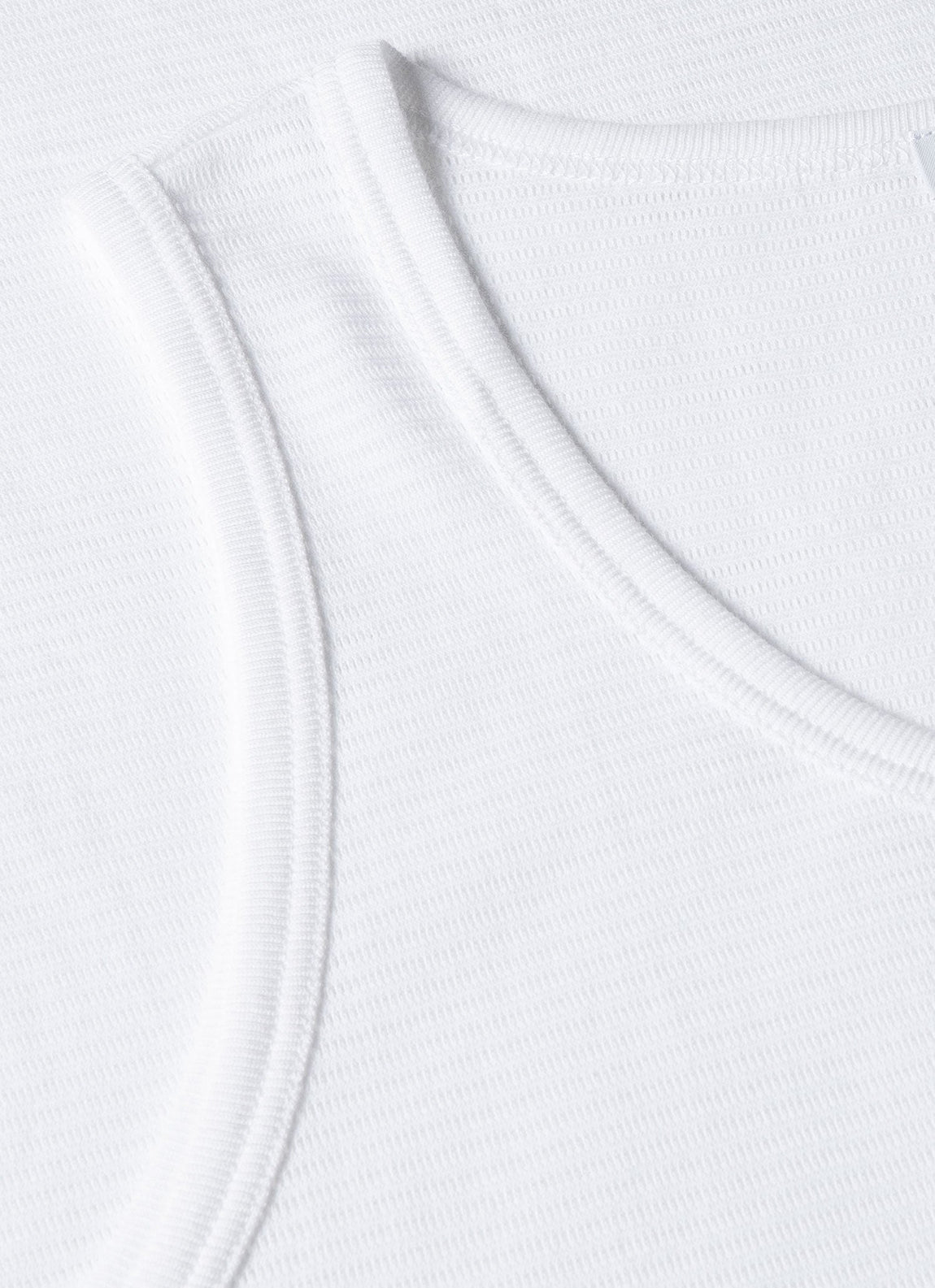 Men's Cellular Cotton Underwear Vest in White