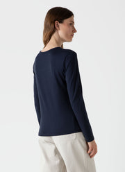 Women's Long Sleeve Classic T-shirt in Navy
